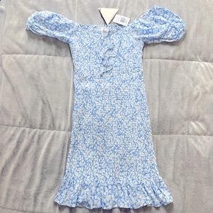 Lost + Wander 
Wander My Way Mini Dress 
Sky Blue/White, S 
LWAND3007668722114